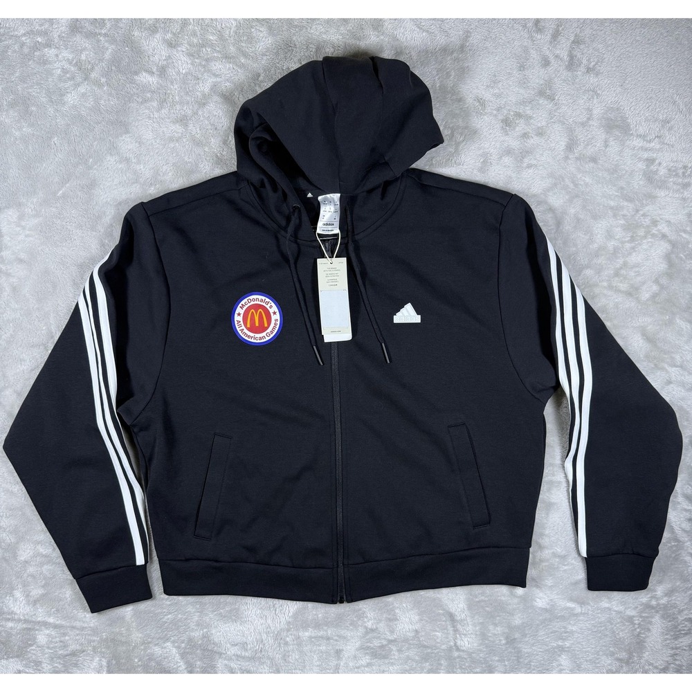 Adidas McDonald's All American Games Hoodie Youth Large 3 Stripe Full Zip 2023